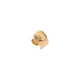 Bague large ajustable perle godron - doré Or