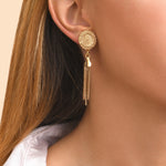 Boucles d'oreilles clips métal doré à l'or fin - doré Or brillant