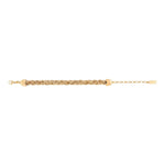 Bracelet tressé réglable métal doré à l'or fin - doré Or brillant