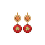 Boucles d'oreilles dormeuses cristaux Prestige cabochon - rose Rose