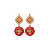 Boucles d'oreilles dormeuses cristaux Prestige cabochon - rose Rose
