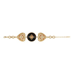 Bracelet cœur doré bois PORTE-BONHEUR - bois rouge Bois rouge