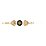 Bracelet cœur doré bois PORTE-BONHEUR - bois rouge Bois rouge