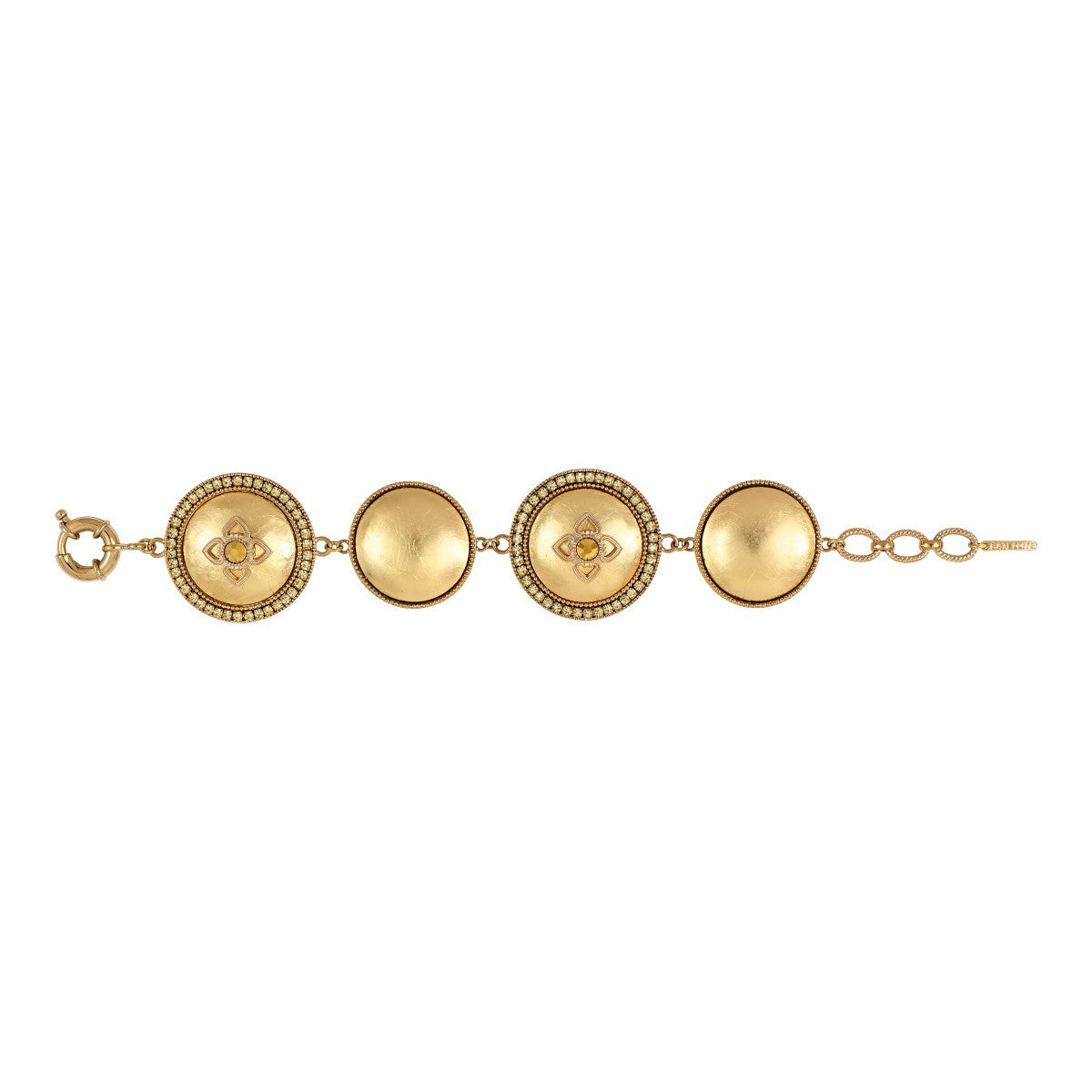 Bracelet réglable métal doré cristaux Prestige - doré Or jaune