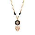 Collier pendentif cœur bois kamakong cristaux Prestige - bois rouge Bois rouge