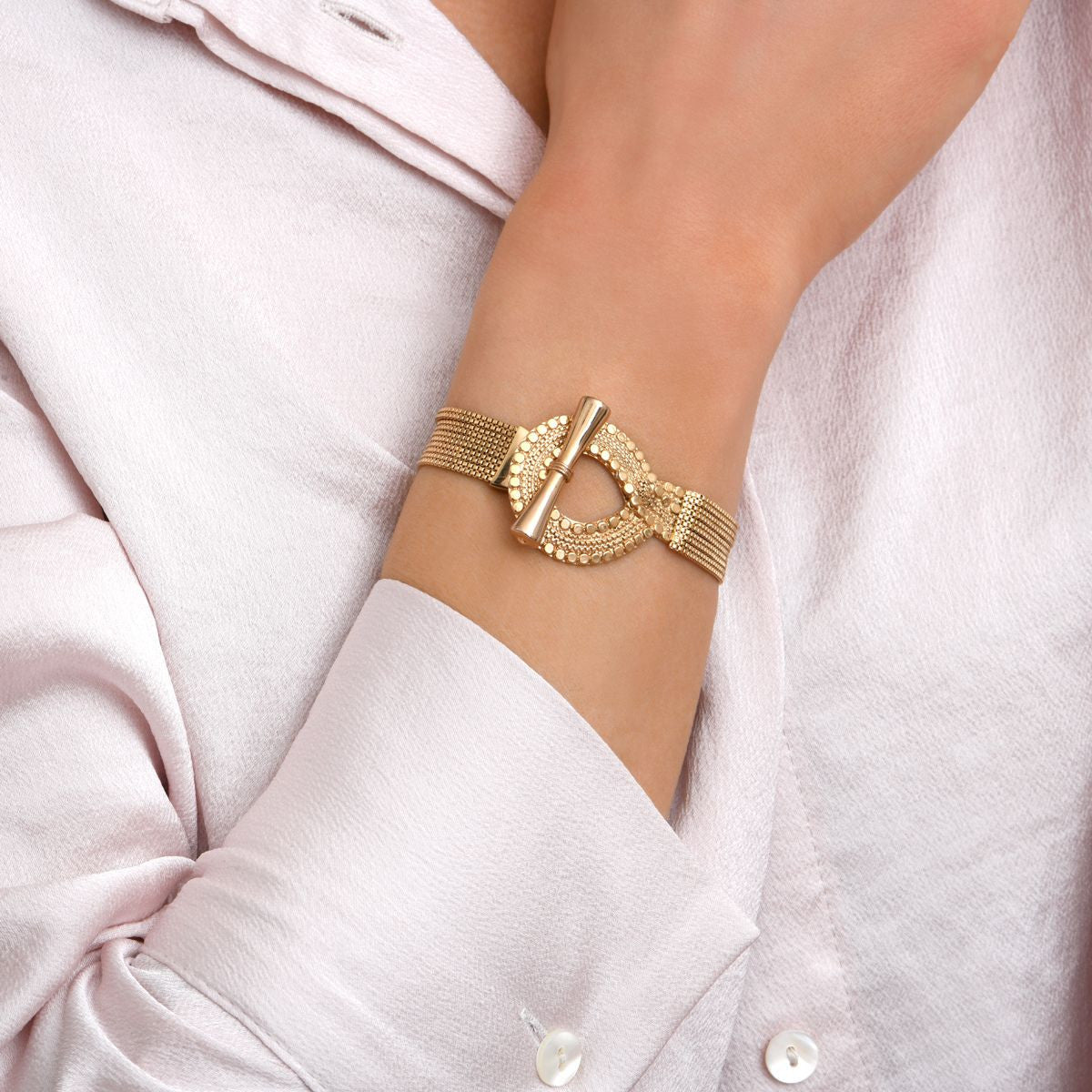 Bracelet multi-rangs sophistiqué métal doré à l'or fin - doré Or brillant