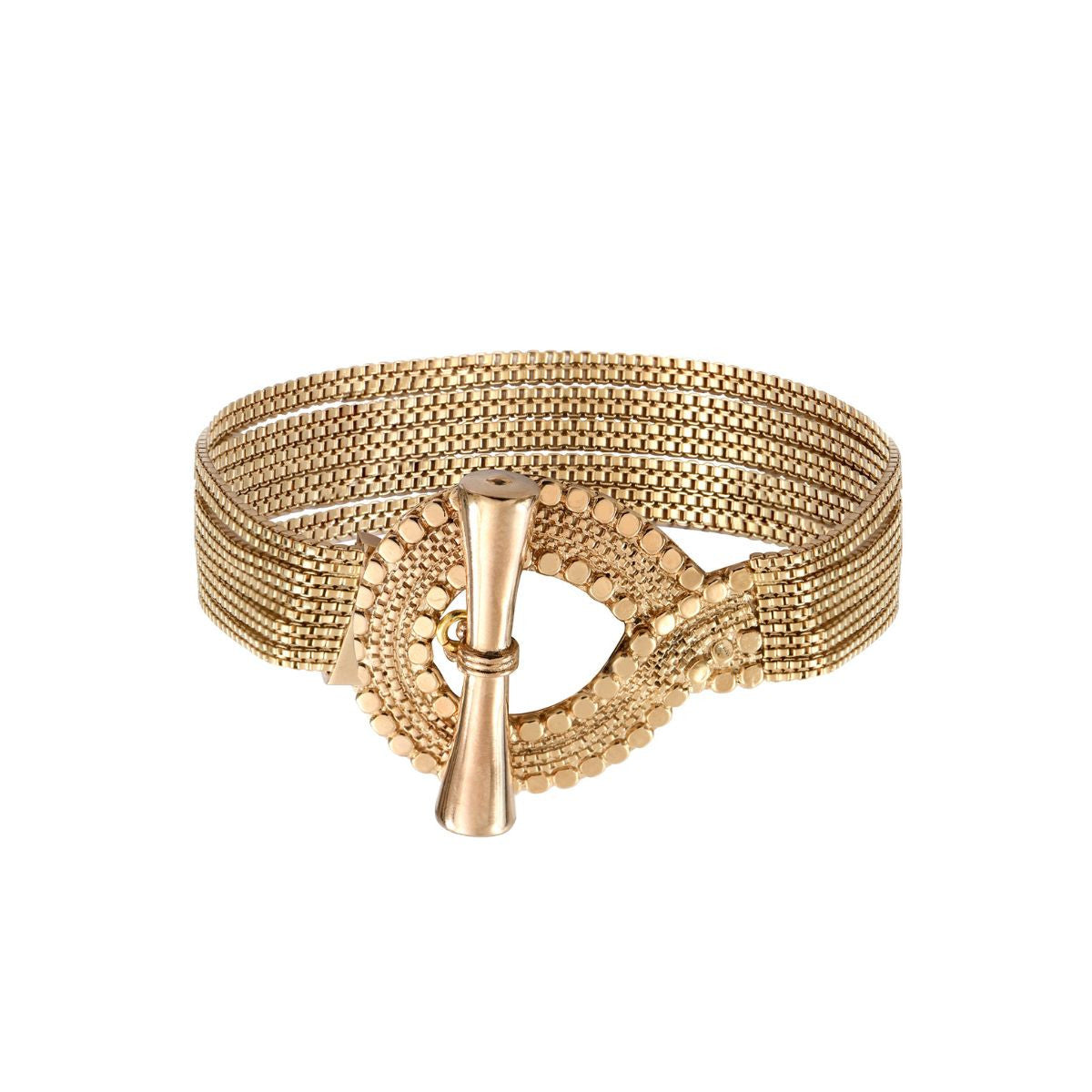 Bracelet multi-rangs sophistiqué métal doré à l'or fin - doré Or brillant
