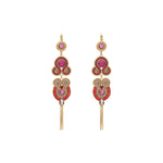 Boucles d'oreilles dormeuses pendantes - fuchsia Fuschia