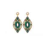 Boucles d'oreilles percées perles du Japon - bleu Nacre bleu