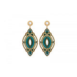 Boucles d'oreilles percées perles du Japon - bleu Nacre bleu