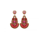 Boucles d'oreilles clips CIR08 - fuchsia Fuschia