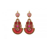 Boucles d'oreilles dormeuses cristaux Prestige - fuchsia Fuschia