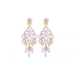 Boucles d'oreilles strass Chiara - violet Violet