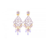 Boucles d'oreilles strass Chiara - violet Violet