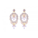 Boucles d'oreilles strass KIA16 - violet Violet