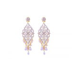 Boucles d'oreilles strass KIA17 - violet Violet