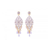 Boucles d'oreilles strass KIA17 - violet Violet