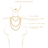 Collier sautoir nacre grenat - blanc Nacre