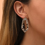 Boucles d'oreilles cristaux Prestige - noir Noir blanc
