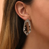 Boucles d'oreilles cristaux Prestige - noir Noir blanc