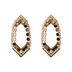 Boucles d'oreilles cristaux Prestige - noir Noir blanc