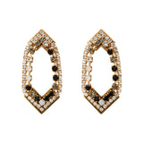Boucles d'oreilles cristaux Prestige - noir Noir blanc