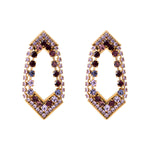 Boucles d'oreilles graphiques cristaux Prestige - violet Violet