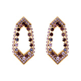 Boucles d'oreilles graphiques cristaux Prestige - violet Violet