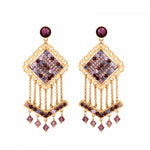 Boucles d'oreilles cristaux Prestige - violet Violet