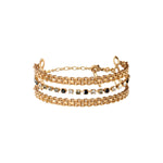 Bracelet multi-rangs réglable cristaux Prestige - noir Noir blanc