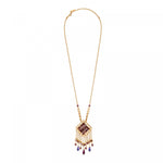 Collier pendentif réglable strass Precious - violet Violet