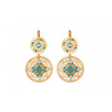 Grandes boucles d'oreilles dormeuses turquoise reconstituée - turquoise Turquoise
