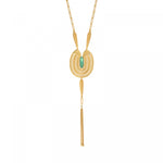 Collier sautoir filigrane Noor cristal - vert Turquoise