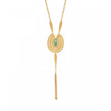 Collier sautoir filigrane Noor cristal - vert Turquoise