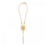 Collier sautoir filigrane Noor cristal - vert Turquoise