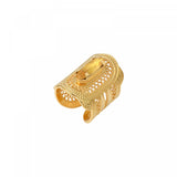 Bague large filigrane Noor cristal medium - jaune Jaune