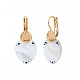 Mini boucles d'oreilles dormeuses Mindoro nacre - blanc Nacre turquoise