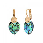 Mini boucles d'oreilles dormeuses Mindoro nacre paua - bleu irisé Pawa