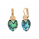 Mini boucles d'oreilles dormeuses Mindoro nacre paua - bleu irisé Pawa