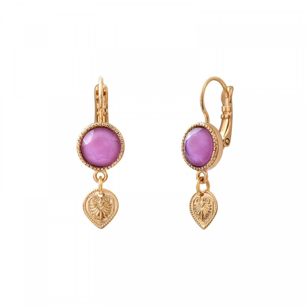 Mini boucles d'oreilles dormeuses Mindoro - violet Pawa