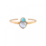 Bracelet jonc ajustable Mindoro nacre - blanc Nacre turquoise