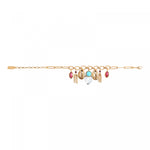 Bracelet chaîne charm's Mindoro nacre - blanc Nacre turquoise