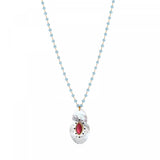 Collier de perles gemmes pendentif nacre Mindoro - blanc Nacre turquoise