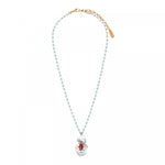 Collier de perles gemmes pendentif nacre Mindoro - blanc Nacre turquoise