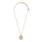 Collier pendentif chaîne perles boules nacre - blanc Nacre turquoise