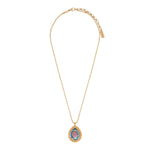 Collier pendentif chaîne perles boules nacre paua - bleu irisé Pawa