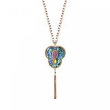 Collier sautoir nacre paua Mindoro - bleu irisé Pawa