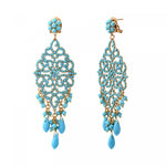 Boucles d'oreilles pendantes Chiara - turquoise Turquoise