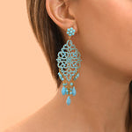 Boucles d'oreilles pendantes Chiara - turquoise Turquoise