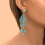 Boucles d'oreilles pendantes Chiara - turquoise Turquoise